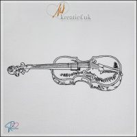 Redwork Violin