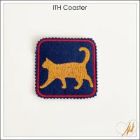 Freebie ITH Silhouette Pet Coaster – Cat